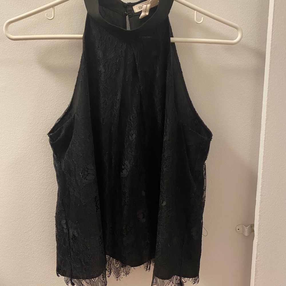 BCBG high neck lace top